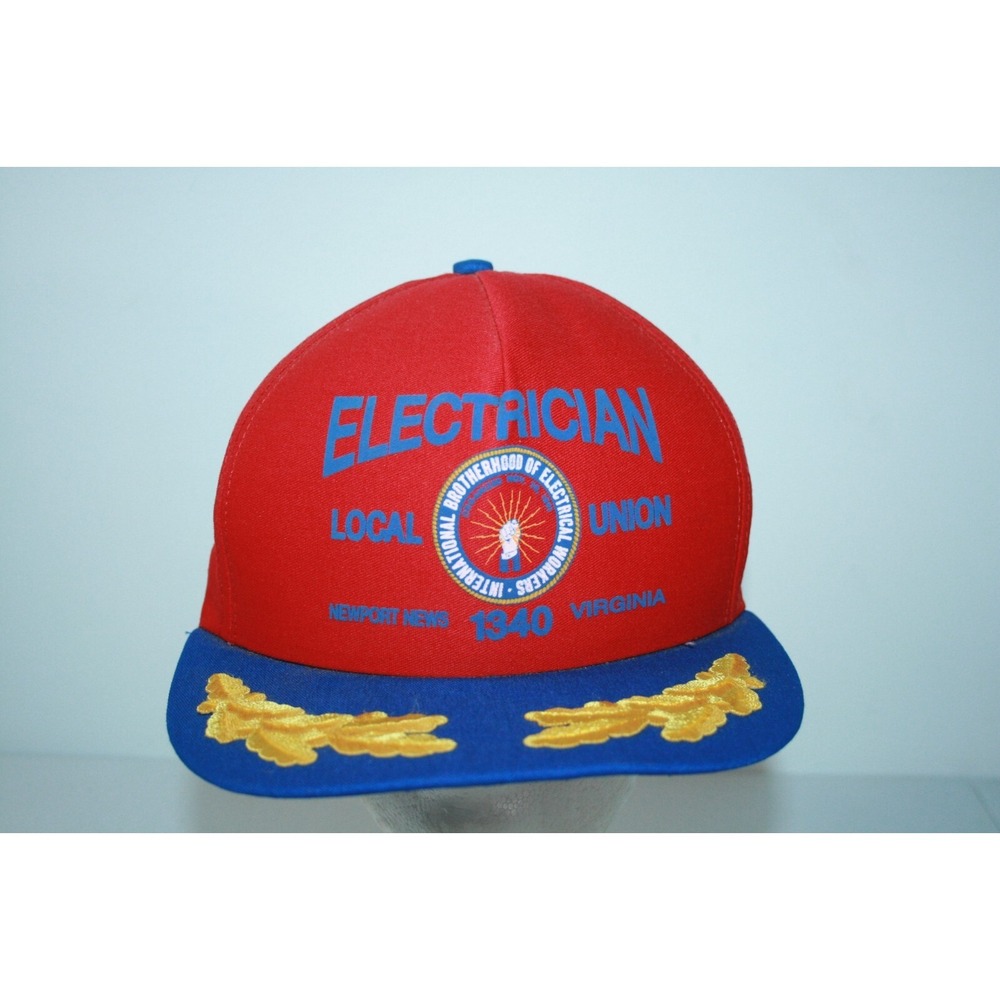 Vintage Electrician Local Union 1340 Newport News VA IBEW Strapback Hat Cap‎ USA